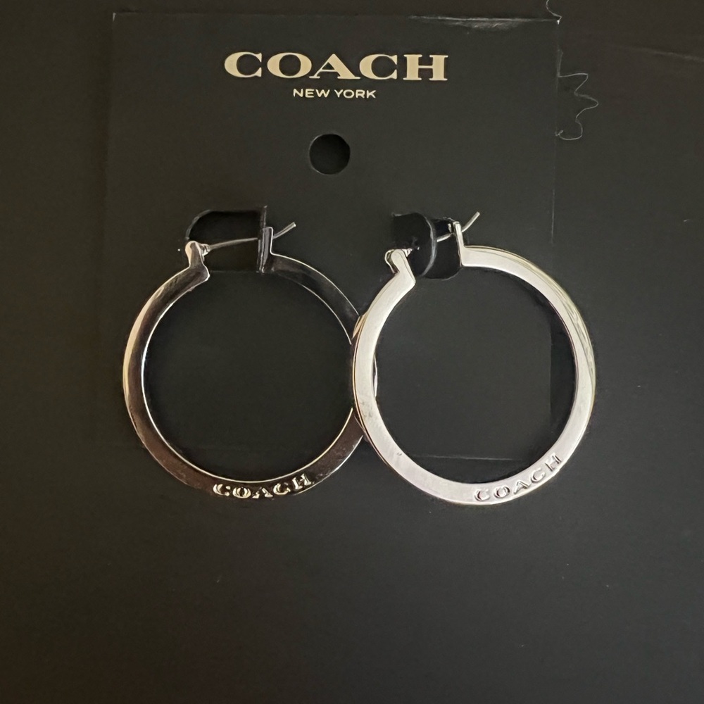 Coach Silver Hoop Earrings